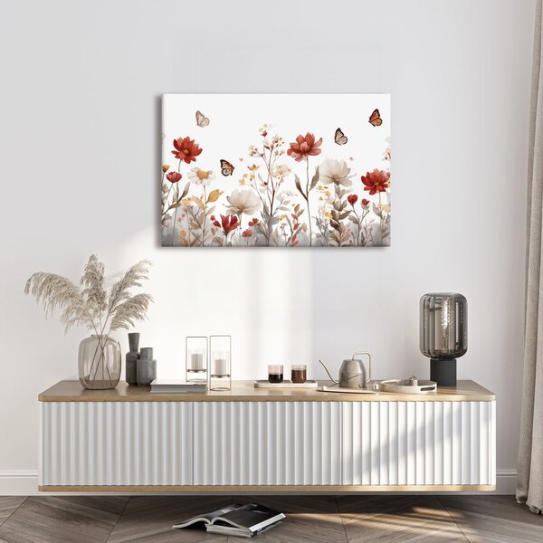 Tablou armonie florală cu fluturi