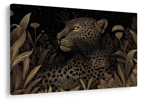 Tablou leopard în jungla de noapte