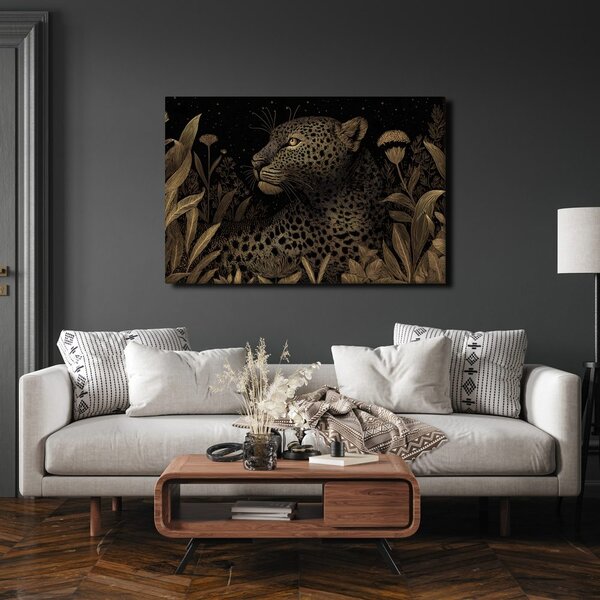 Tablou leopard în jungla de noapte