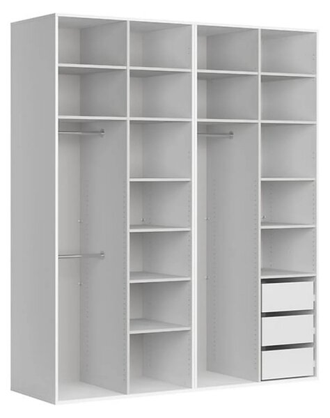 Dressing FLEX, casmir, PAL, cu 4 usi, 200x66x240 cm