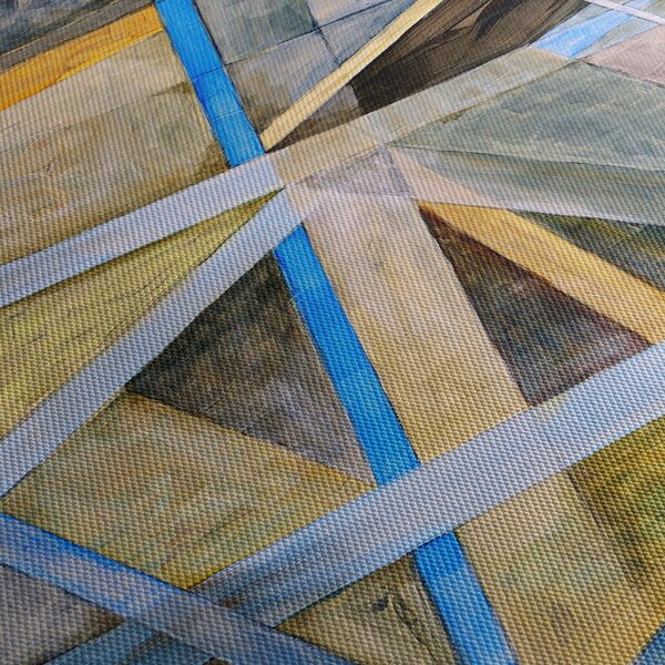 Tablou - Abstract (cu ceas) (90x30 cm)