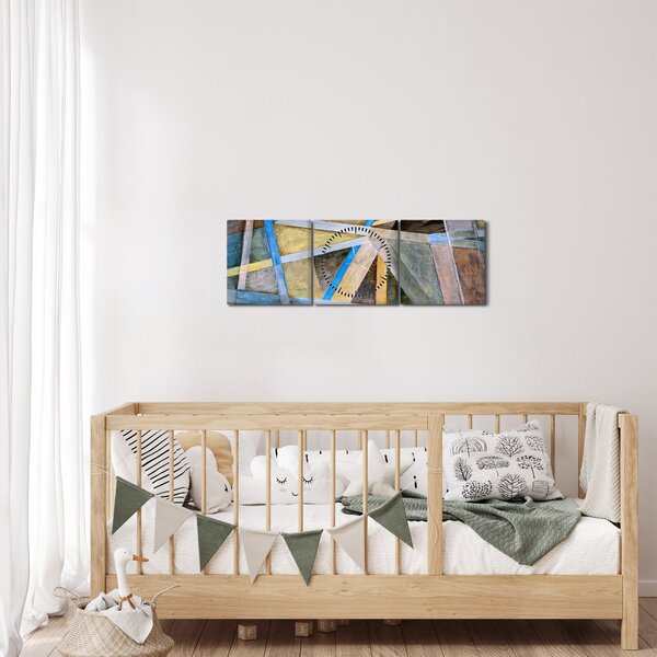Tablou - Abstract (cu ceas) (90x30 cm)