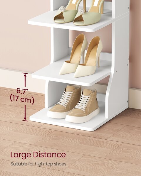 Pantofar Vasagle Alb 26.5x30x147 cm