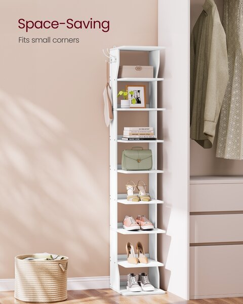 Pantofar Vasagle Alb 26.5x30x147 cm