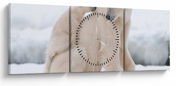 Tablou - Urs polar (cu ceas) (90x30 cm)