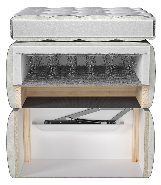 Pat matrimonial Boxspring 140 cm Rondel (fresh 01). 1054088