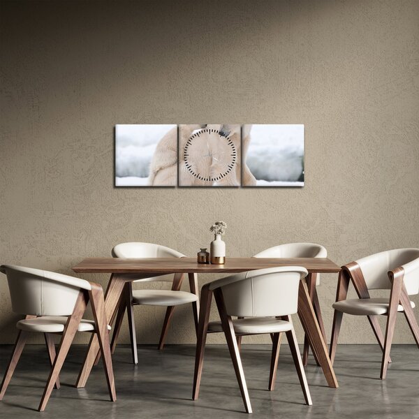 Tablou - Urs polar (cu ceas) (90x30 cm)