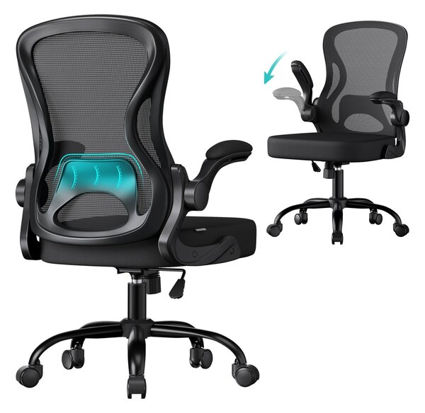 Scaun de birou Songmics Negru 61.5x58.5x104.5 cm