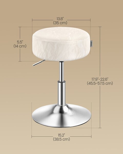 Scaun de bar Vasagle Alb 38x38x56 cm