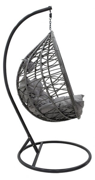 Balansoar de Gradina Hudson Gri 109x100x197 cm