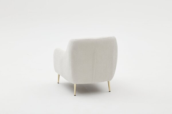 Atelier Del Sofa, Fotoliu Aergul alb-auriu 77/70/77 cm