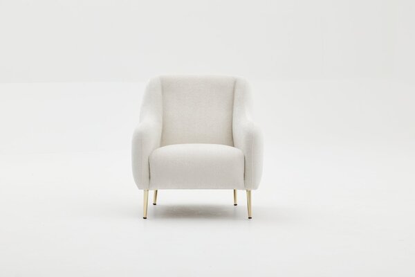 Atelier Del Sofa, Fotoliu Aergul alb-auriu 77/70/77 cm