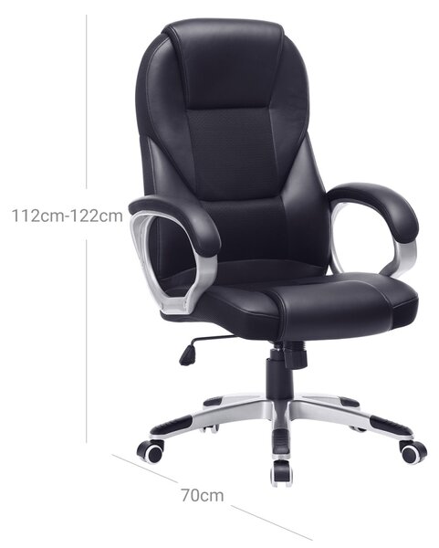 Scaun de birou Songmics Negru 67x67.3x126 cm
