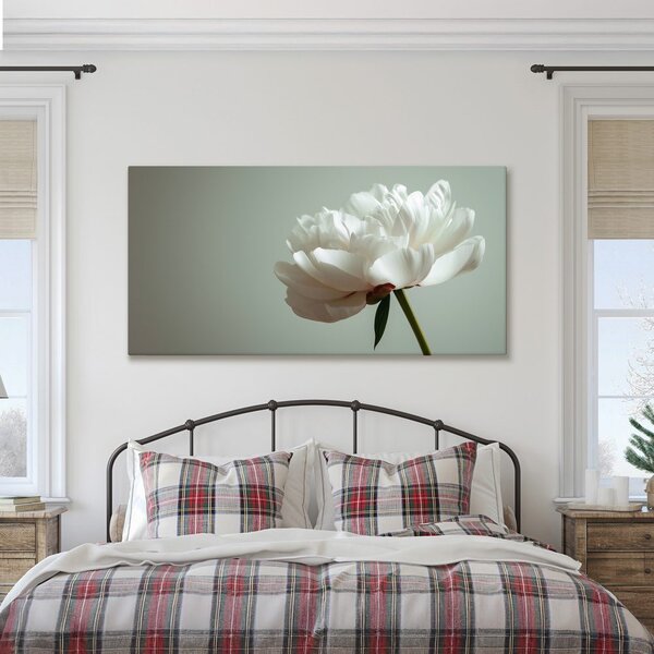 Tablou eleganță florală pe alb