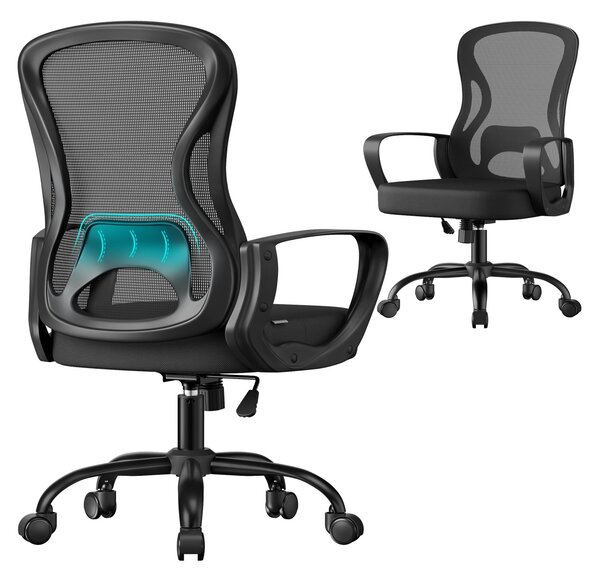 Scaun de birou Songmics Negru 63.5x58.5x104.5 cm