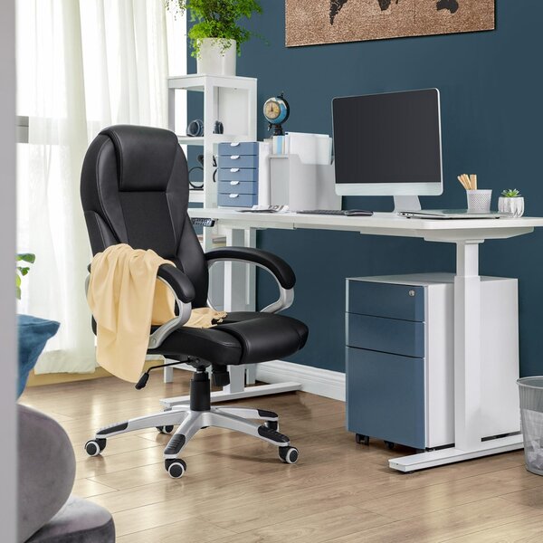 Scaun de birou Songmics Negru 67x67.3x126 cm