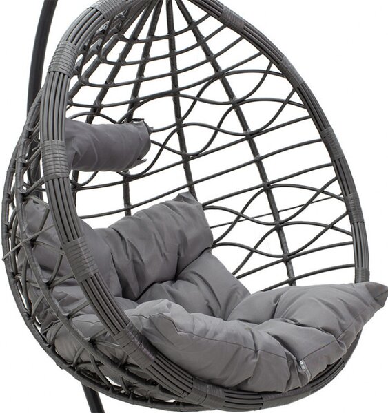 Balansoar de Gradina Hudson Gri 109x100x197 cm