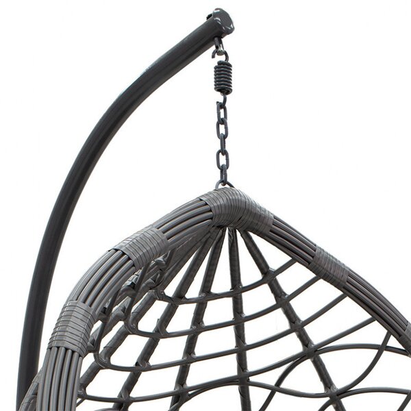 Balansoar de Gradina Hudson Gri 109x100x197 cm