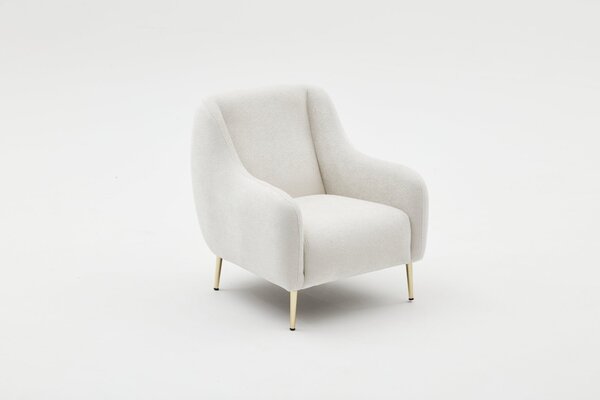 Atelier Del Sofa, Fotoliu Aergul alb-auriu 77/70/77 cm