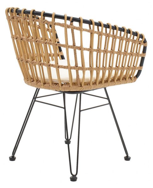 Scaun de Gradina Naoki Negru - Natural
