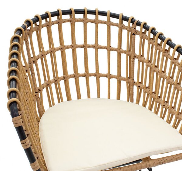 Scaun de Gradina Naoki Negru - Natural