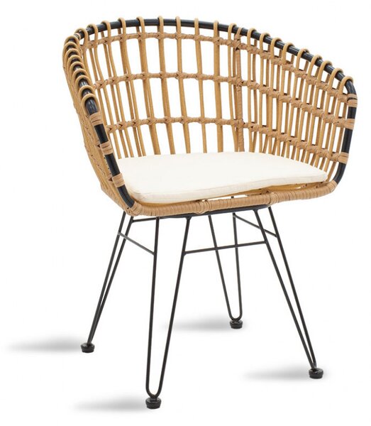 Scaun de Gradina Naoki Negru - Natural