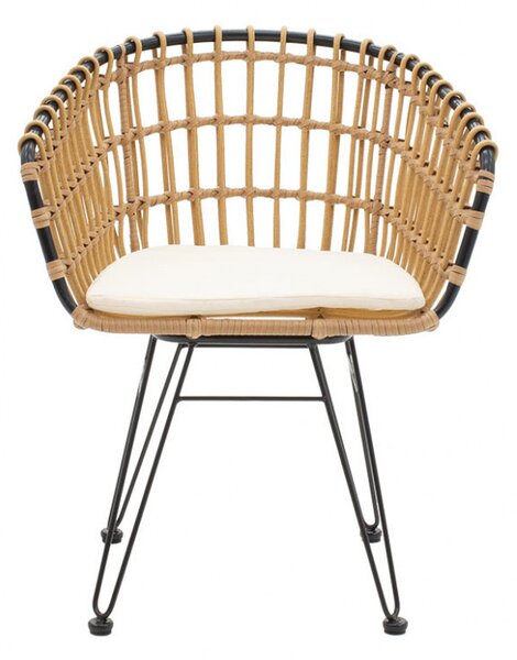 Scaun de Gradina Naoki Negru - Natural