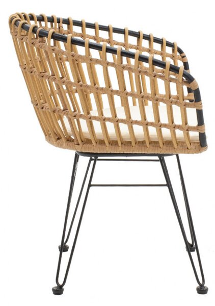 Scaun de Gradina Naoki Negru - Natural
