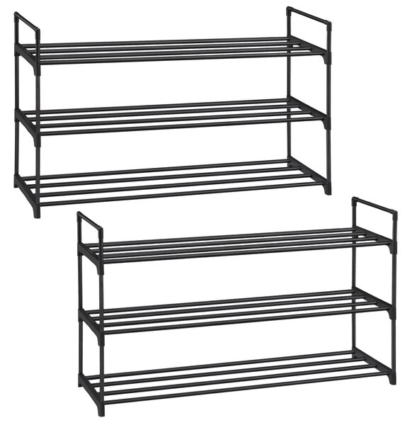 Set 2 buc. Pantofare modulare Songmics Negru 92x30x54 cm