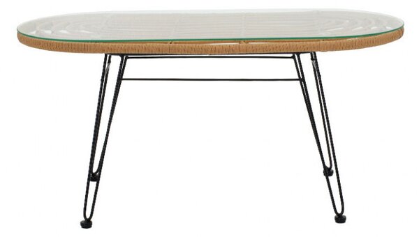 Masa de Gradina Naoki Negru - Natural 100x45x46 cm