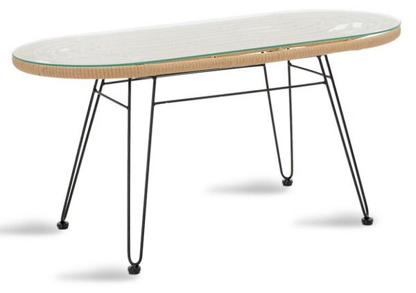 Masa de Gradina Naoki Negru - Natural 100x45x46 cm