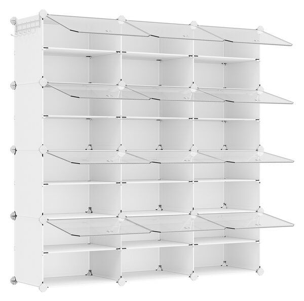 Pantofar modular Songmics Alb 124.4x31.2x124.6 cm
