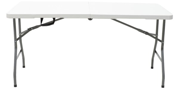 Masa de camping pliabila profesionala Rodeo cadru metalic, gri deschis 152x60x74cm