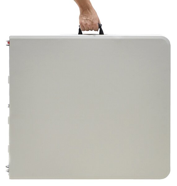 Masa de camping pliabila profesionala Rodeo cadru metalic, gri deschis 152x60x74cm