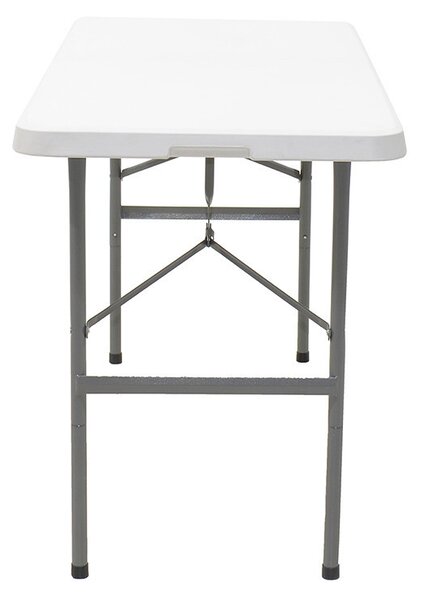Masa de camping pliabila profesionala Rodeo cu cadru metalic, gri deschis 122x60x74cm
