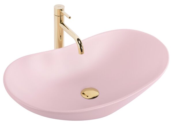 Lavoar pentru blat Rea Royal Powder Pink Matt