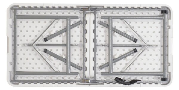 Masa de camping pliabila profesionala Rodeo cu cadru metalic, gri deschis 122x60x74cm