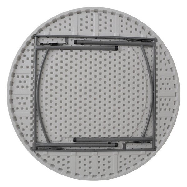 Masa rotunda pliabila Comfort - dintr-o singura bucata, gri deschis D152x74cm