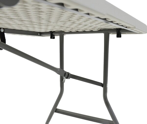 Masa de camping pliabila profesionala Rodeo cadru metalic, gri deschis 152x60x74cm