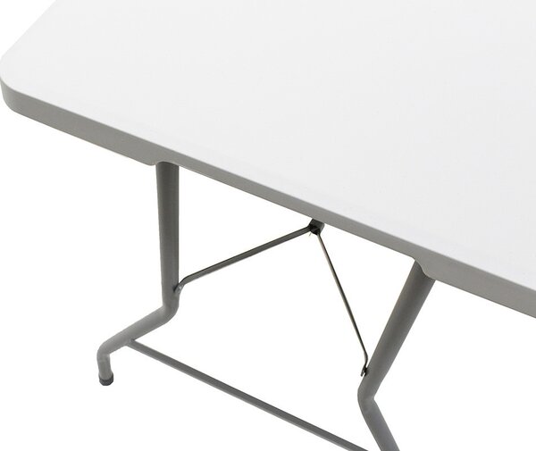 Masa de camping pliabila profesionala Rodeo cadru metalic, gri deschis 152x60x74cm