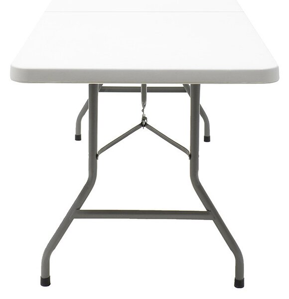 Masa de camping pliabila profesionala Rodeo cadru metalic, gri deschis 152x60x74cm