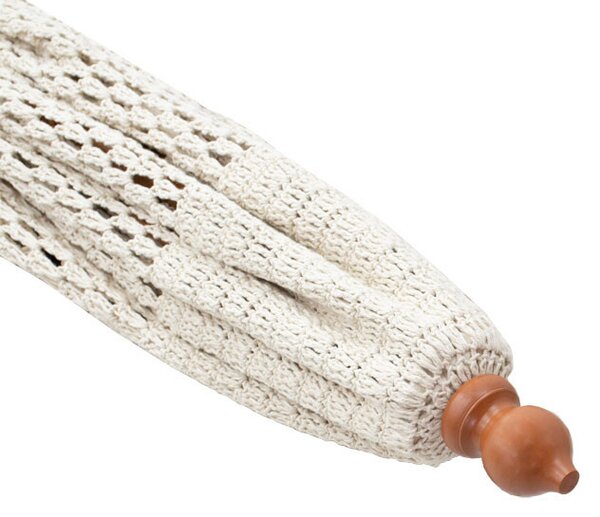 Umbrela stil mileu Brilie lemn-macrame D2.70x2.60m ecru