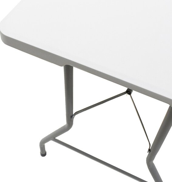 Masa de camping pliabila profesionala Rodeo cadru metalic alba 240x76x74cm
