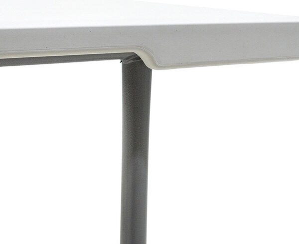 Masa de camping pliabila profesionala Rodeo cadru metalic alba 240x76x74cm