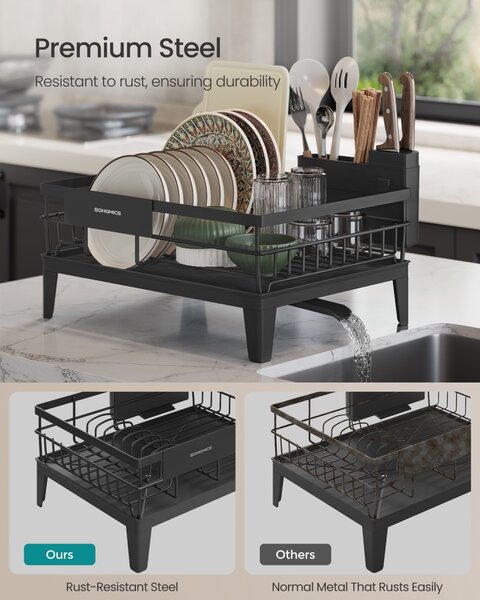 Suport vase Songmics Negru 42.4x35.4x22.6 cm
