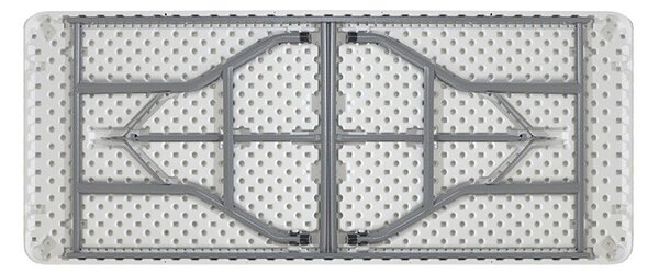 Masa de camping pliabila profesionala Rodeo cadru metalic alba 240x76x74cm