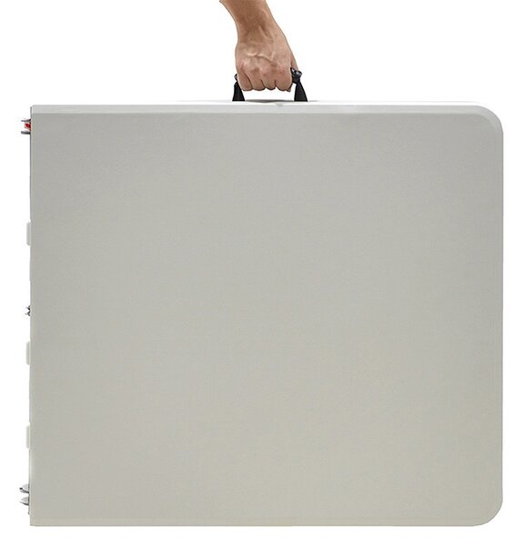 Masa de camping pliabila profesionala Rodeo cadru metalic alba 240x76x74cm