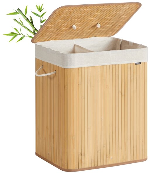 Cos de rufe Songmics Natural 50x40x61 cm