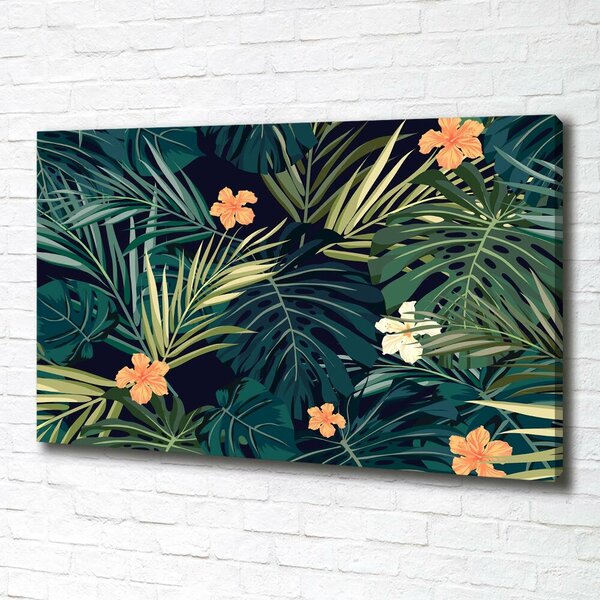 Print pe canvas frunze tropicale