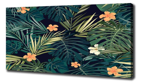 Print pe canvas frunze tropicale